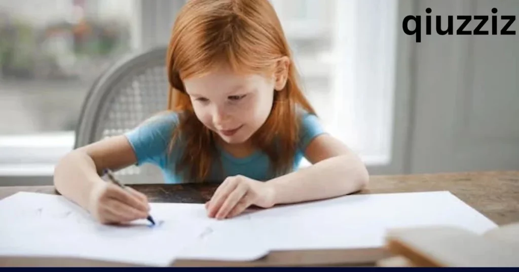 a child drawing on paper